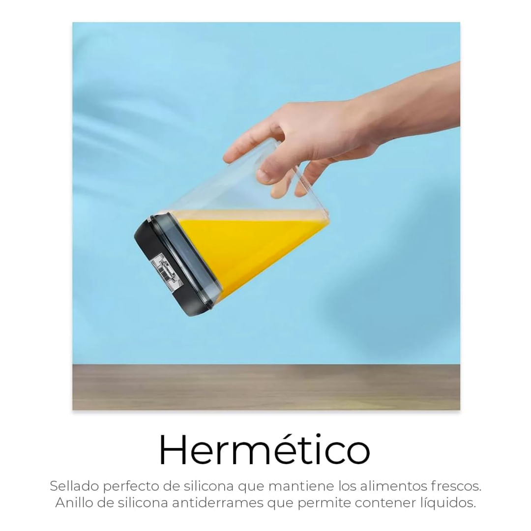 SET DE 7 CONTENEDORES HERMÉTICOS DE COCINA ENVASES ALIMENTOS