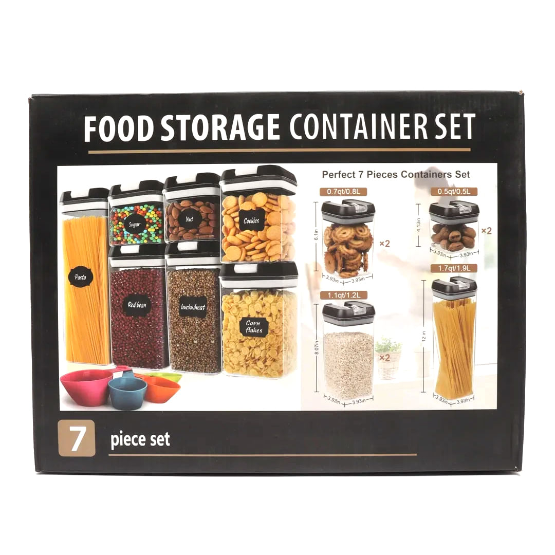 SET DE 7 CONTENEDORES HERMÉTICOS DE COCINA ENVASES ALIMENTOS