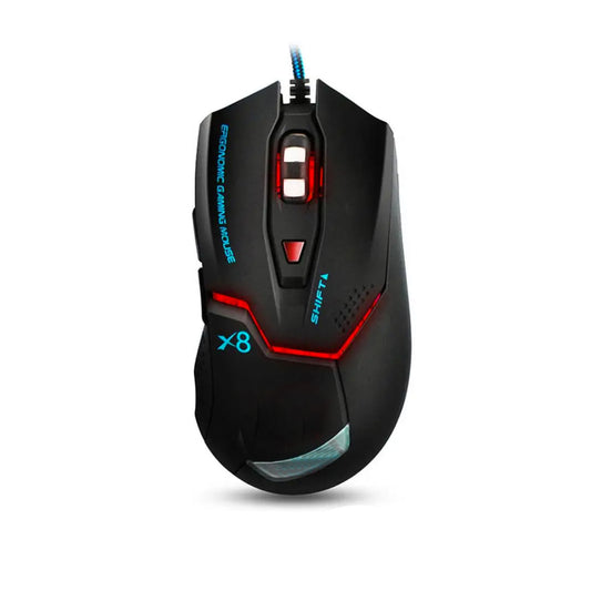 MOUSE GAMER ERGONÓMICO X8 JUEGOS 6000 DPI