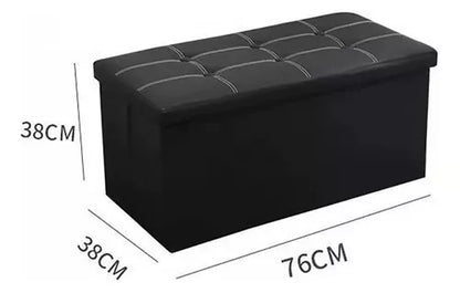 Taburete Plegable Y Almacenable Puff Baul Organizador 76cm