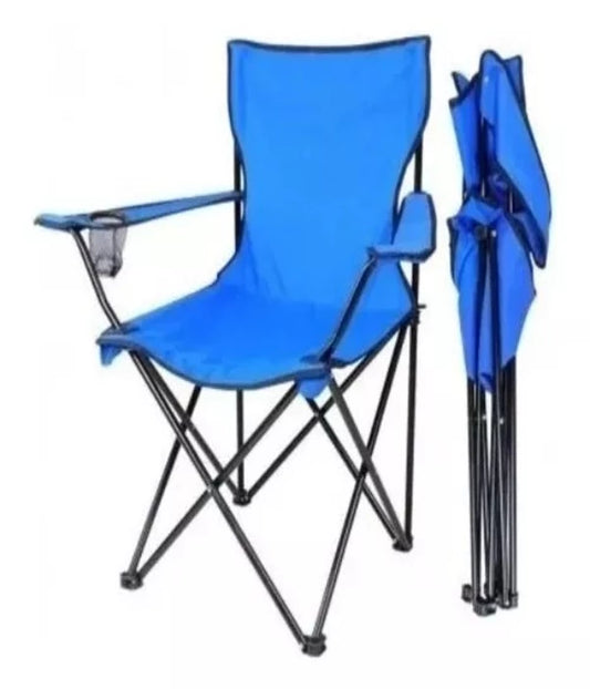 Silla Plegable Camping Playa Picnic Con Porta Vasos