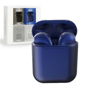 AUDÍFONO INALÁMBRICOS WIRELESS INPODS 12 AZUL BT 5.0 TOUCH