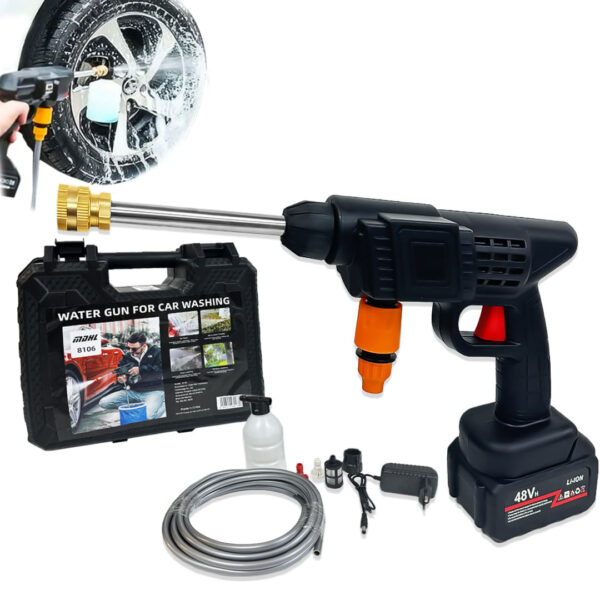 KIT HIDROLAVADORA PORTÁTIL RECARGABLE MALETÍN