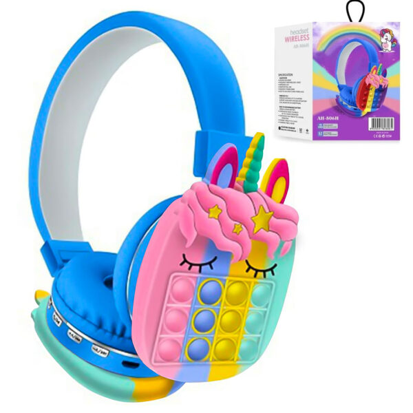 AUDÍFONOS AURICULARES BLUETOOTH INALÁMBRICOS MICRÓFONO UNICORNIO