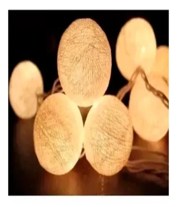 Guirnalda Luz Cálida Led 10 Esferas Decoración 2 Metros