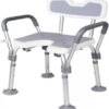 Silla De Ducha Ajustable Con Respaldo Y Reposabrazo