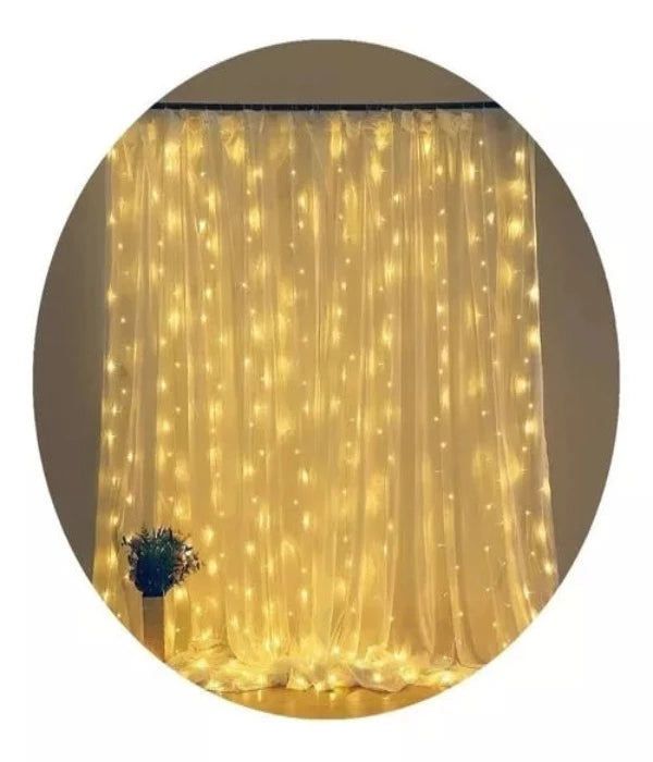 Cascada Luces Guirnalda Cortina Led Navidad Eventos Boda 3mts