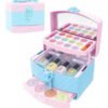 Set De Belleza Infantil Maleta Maquillaje Y Esmaltes Celeste