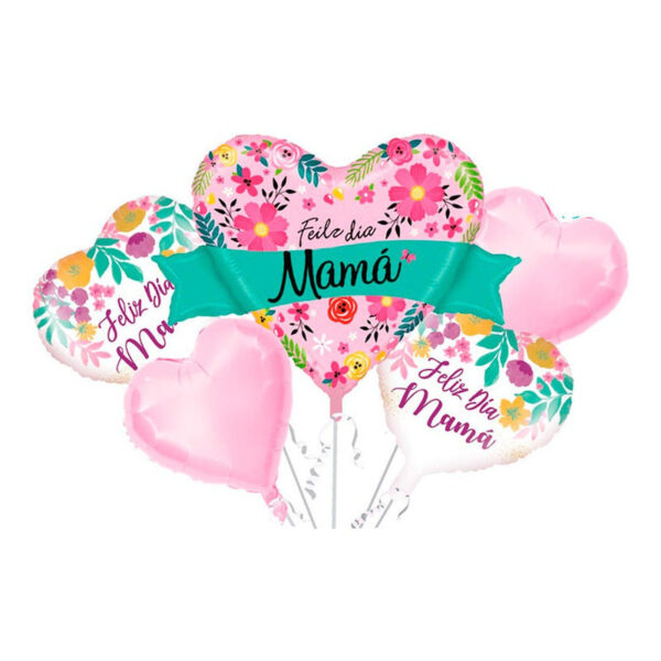 Set De Globos Metalizados 5 Piezas Día De Las Madres