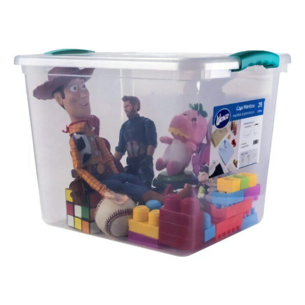 Caja Organizadora  28 Lts Caja Multiusos Transparente