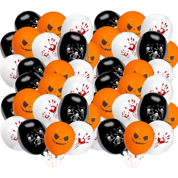 Pack Globos Halloween De 38 Cm, 60 Unidades