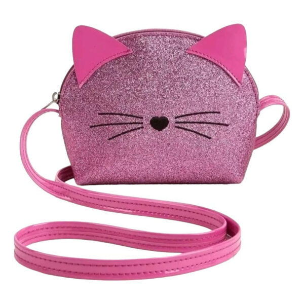 Mini Bandolera Brillante Diseño De Gato