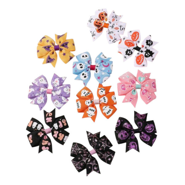 Set De 10 Piezas Horquillas/pinches Diseño Halloween.