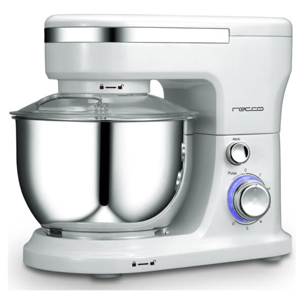 Batidora De Pedestal Recco Rbp Biscottb 600w 4 Lt 6 Vel Color Blanco Frecuencia 60