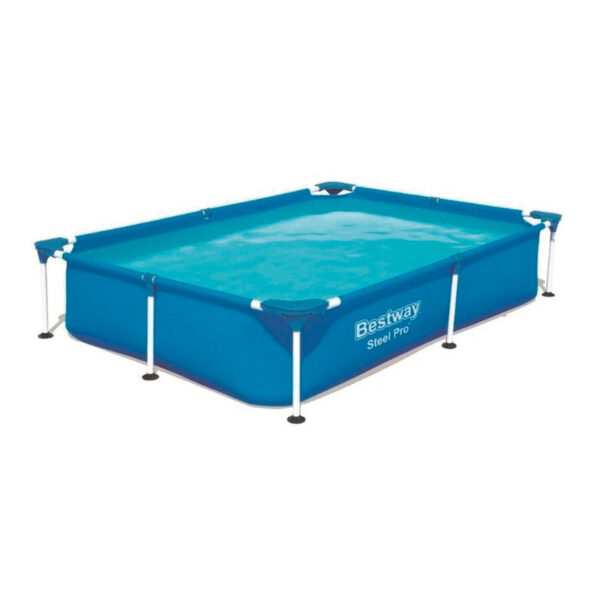 Pileta Estructural Rectangular Bestway Steel Pro 10473 Con Capacidad De 1000 Litros 1.3x1.9 M