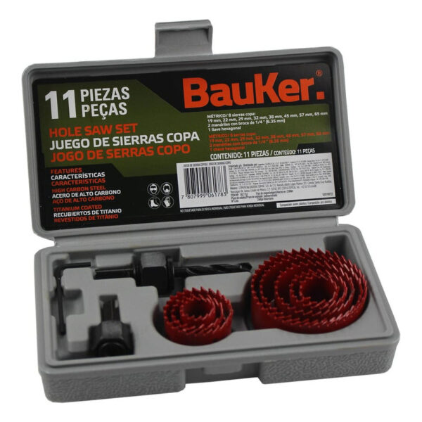 Set Sierras Copas 11 Piezas Bauker