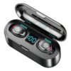 Audífono In-ear Gamer Inalámbrico Tws Earbuds F9 Con Luz Azul Led