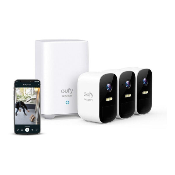 Eufycam 2c 1080p Kit De 3 Cámaras Seguridad Inalámbricas