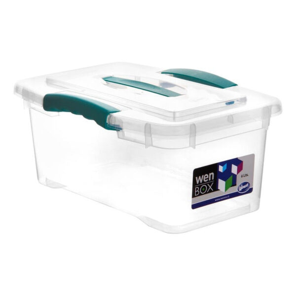Caja Organizadora 6 Litros 32x21x14 Plastica Transparente