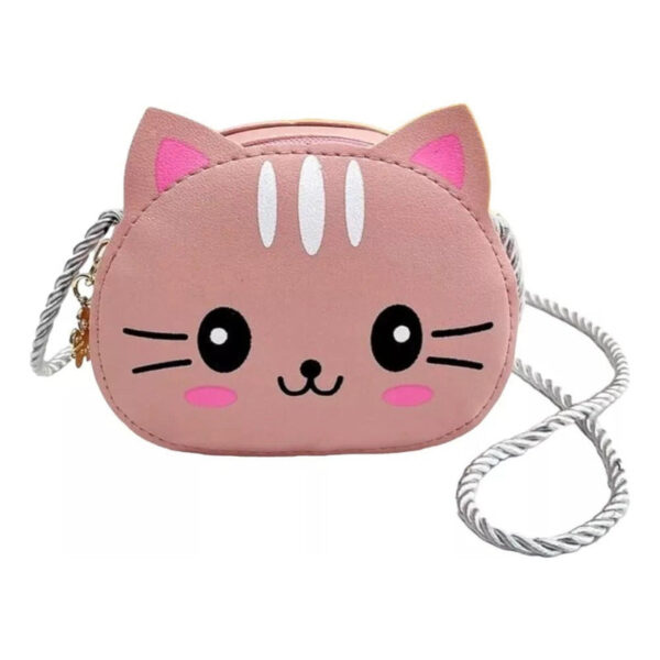 Mini Cartera De Niña Bandolera Diseño Gato Kawaii