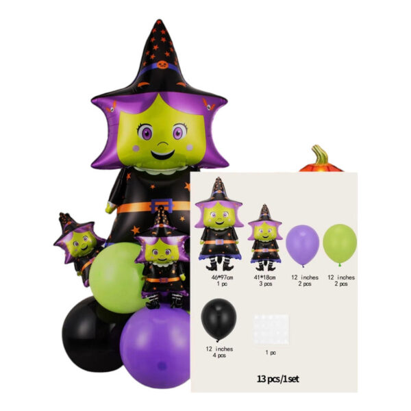 Set De Globos De Halloween De Metalizado