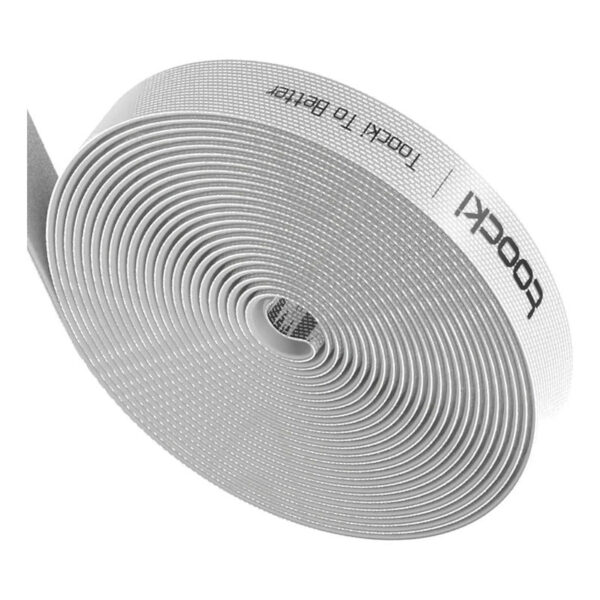 Organizador De Cables Con Velcro Multiusos Toocki Color, Color Blanco