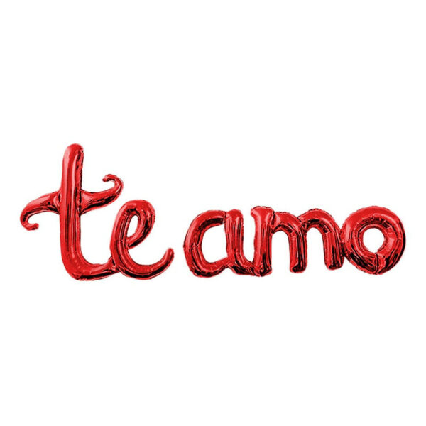 Globos Metalizados Letras Cursivas Frases Te Amo 16 Pulgadas