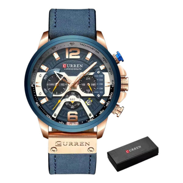 Relojes Curren De Cuero Y Cuarzo Con Cronógrafo Para Hombre