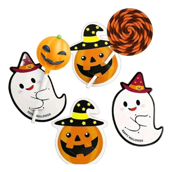 Set Tarjeta Decorativas Para Coyac, Chupetas Diseño Hallowen
