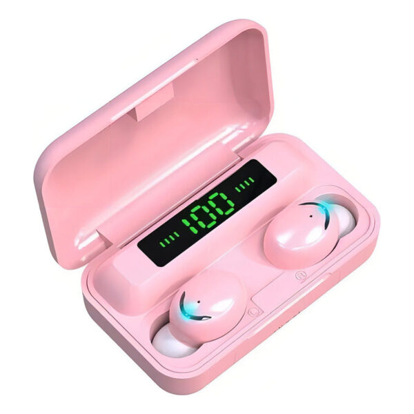 Auriculares Tws Dodocase F9 V5.1 Listos Para Usar, Color Azul Claro, Color Rosa