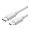 Cable Usb Tipo C A Usb Tipo C Macho Carga Y Datos 1 Metro Color Blanco