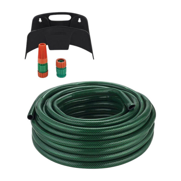 Set De Manguera 18 M Verde Tramontina Riego De Jardin