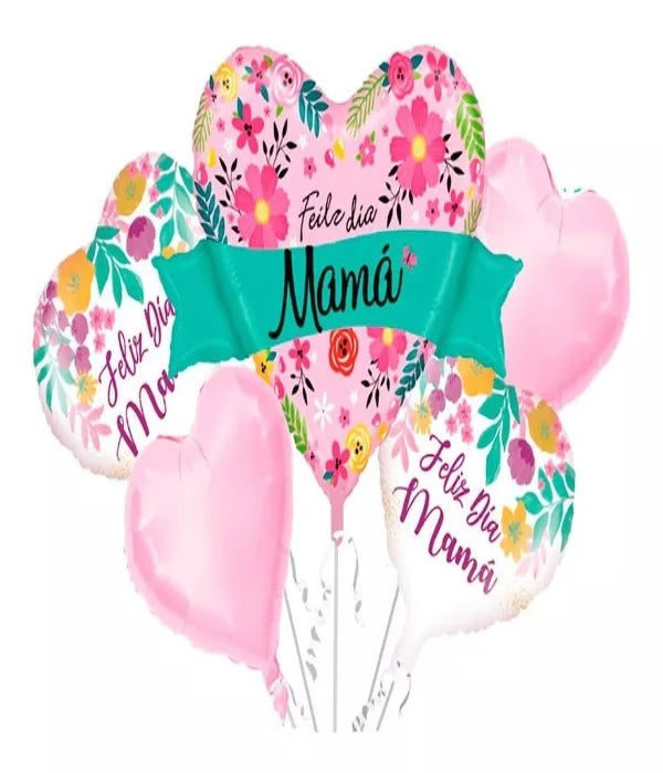 Set De Globos Metalizados 5 Piezas Día De Las Madres