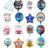 Pack 12 Globos Metalizados Día Del Padre Con Varillas
