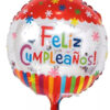 12 Unidades De Globos Metálicos Feliz Cumpleaños + Varillas