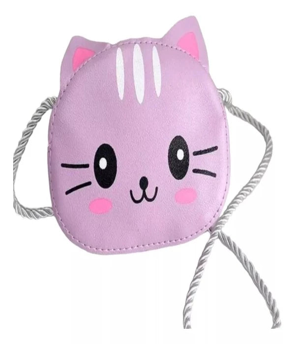 Mini Cartera De Niña Bandolera Diseño Gato Kawaii