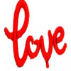 Globo Letra Cursivas Frase Love,color Rojo Ó Dorado 41x103cm