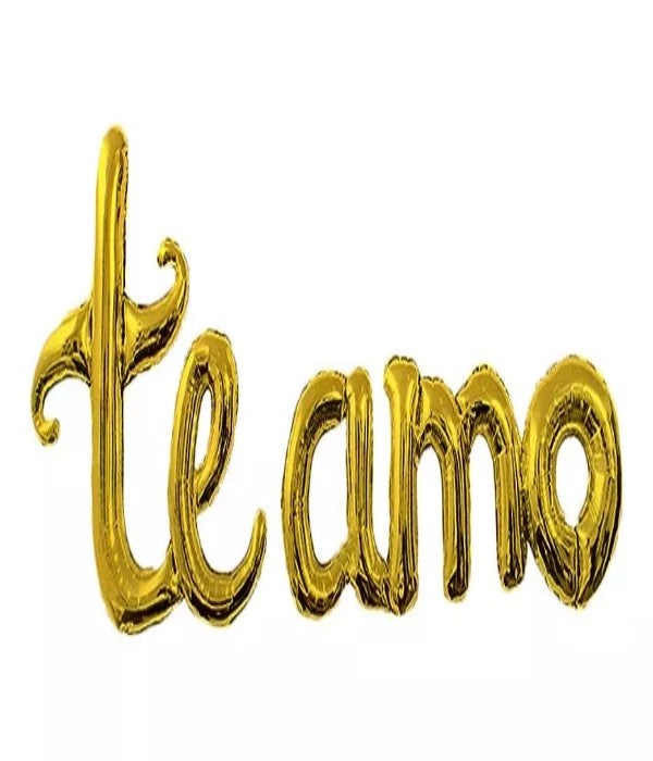 Globos Metalizados Letras Cursivas Frases Te Amo 16 Pulgadas