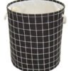Cesto De Ropa Checker Negro