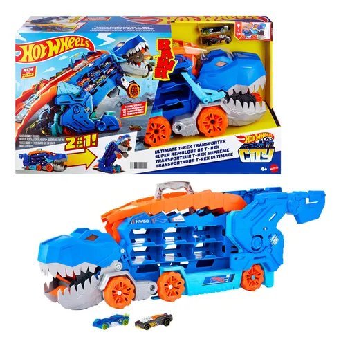 City Súper Remolque de T-Rex Hot Wheels