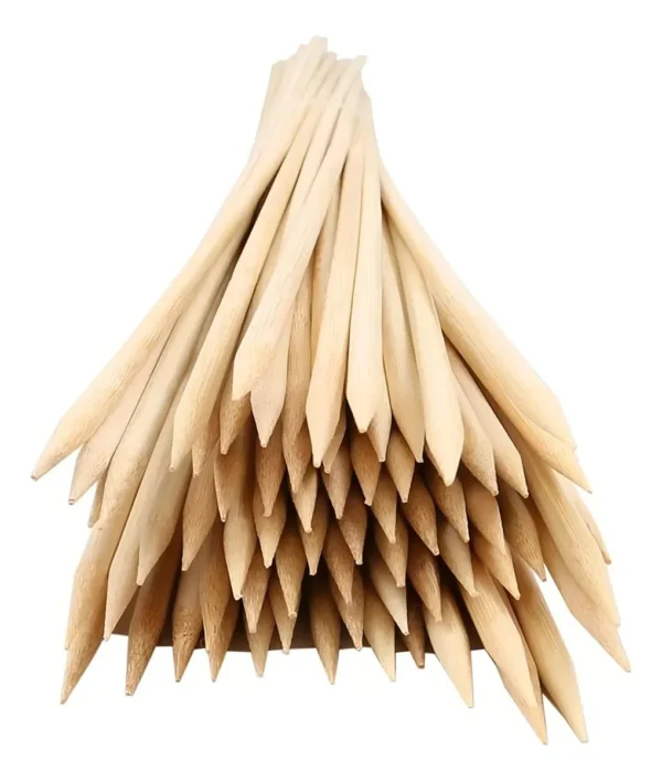 Palos Para Anticuchos Brochetas Bambú 5mm X 40cm 40 Piezas