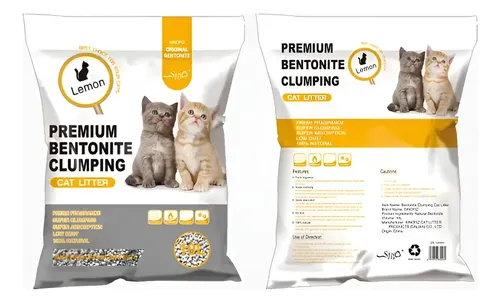 Arena Para Gato Aglutinante 24 Kg, Aroma Limón