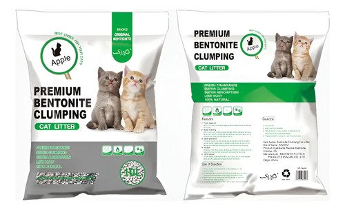 Arena Para Gato Aglutinante 24 Kg, Aroma Manzana