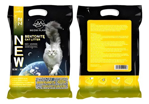 Arena Sanitaria Gato Aglutinante Bentonita Limón 24 Kilos