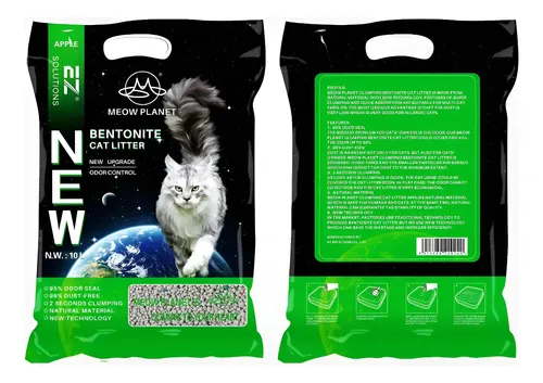 Arena Sanitaria Gato 8kg Bentonita Aglutinante Manzana 24 Kg