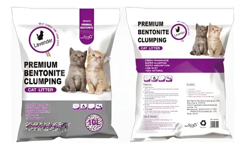 Arena Para Gato Aglutinante 24 Kg, Aroma Lavanda